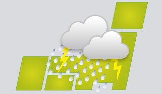 ゲリラ豪雨で停電