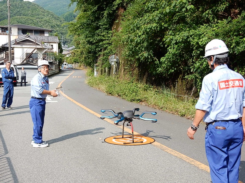 被災状況調査に用いられた災害対策用ドローン